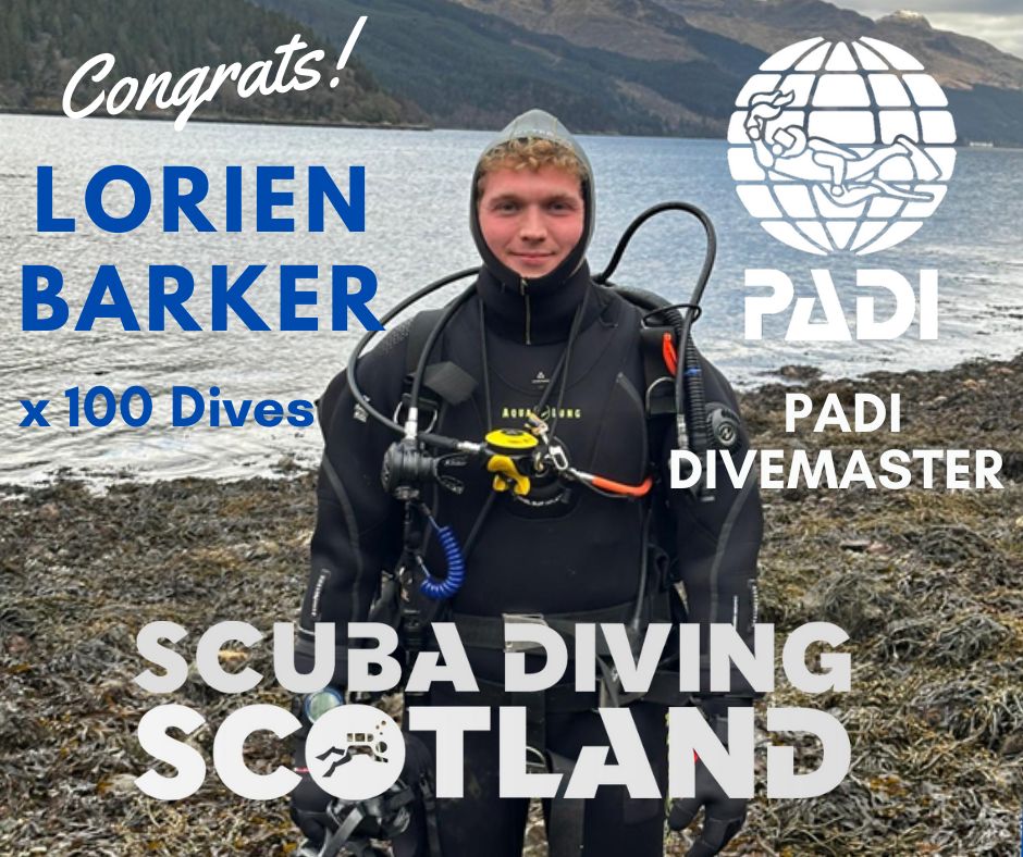 Congrats to PADI Divemaster Lorien Barker on 100 Dives!